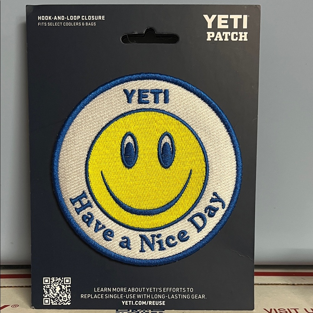 YETI Have a Nice Day Patch - Blue and Yellow